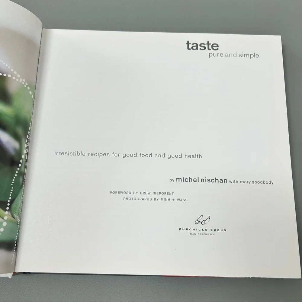 Taste: Pure and Simple Cookbook Hardcover Chronicle Books
